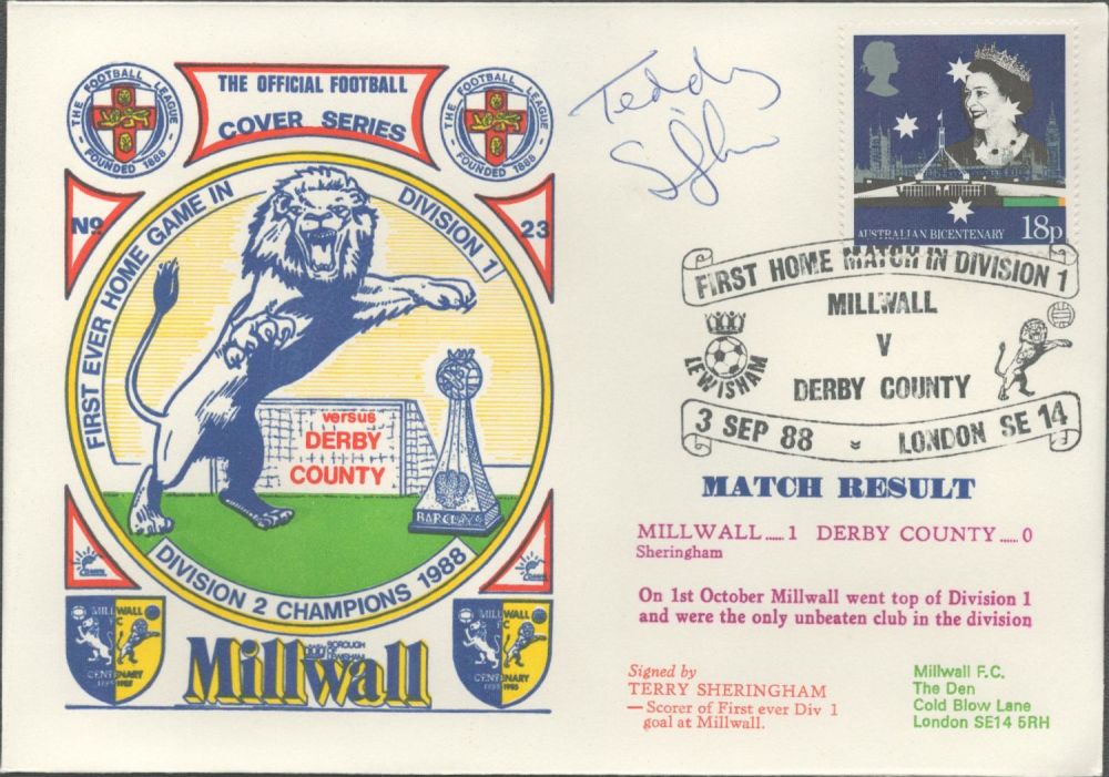 Lot 224: Millwall V Derby County 1988 Dawn Official Football...