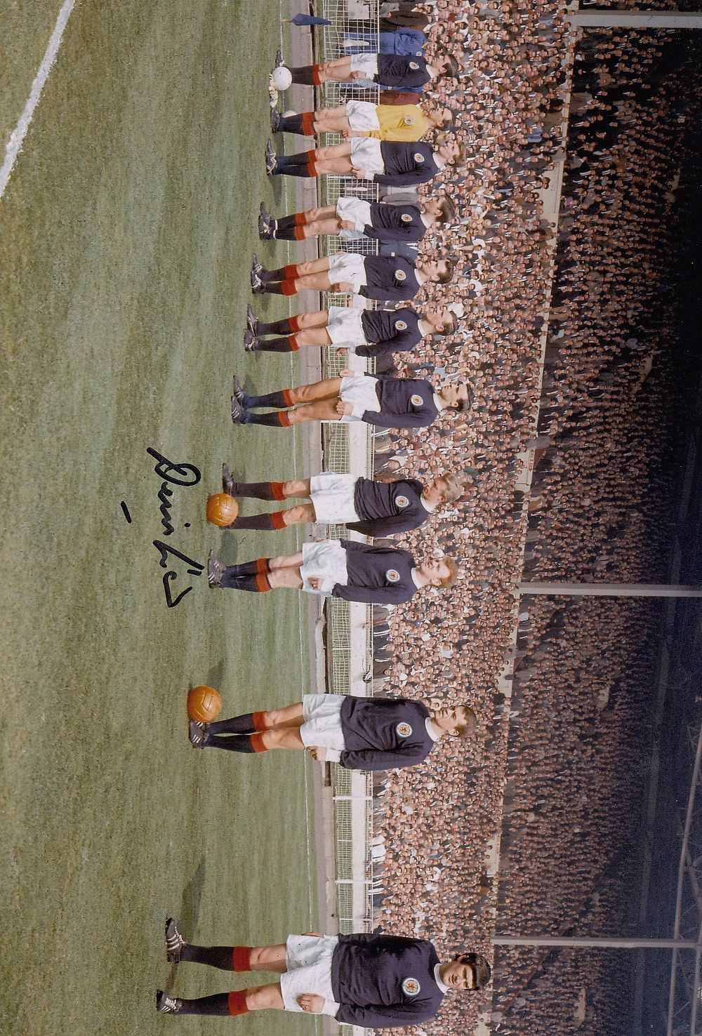 Lot 526: Autographed DENIS LAW 12 x 8 photo :...