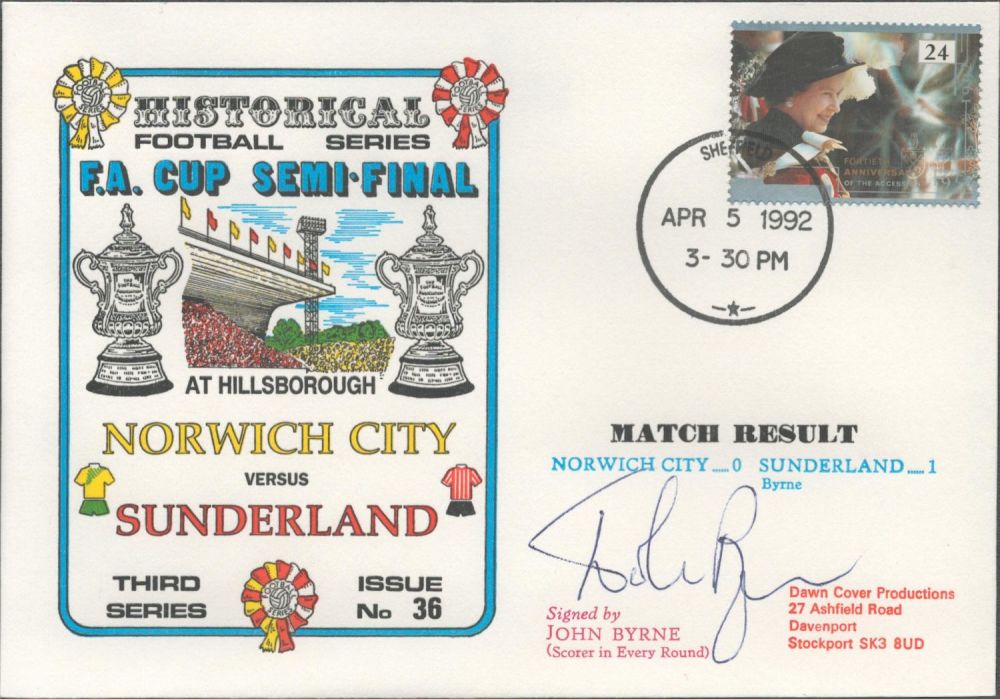 Lot 230: Norwich City V Sunderland 1992 Dawn Official Football...