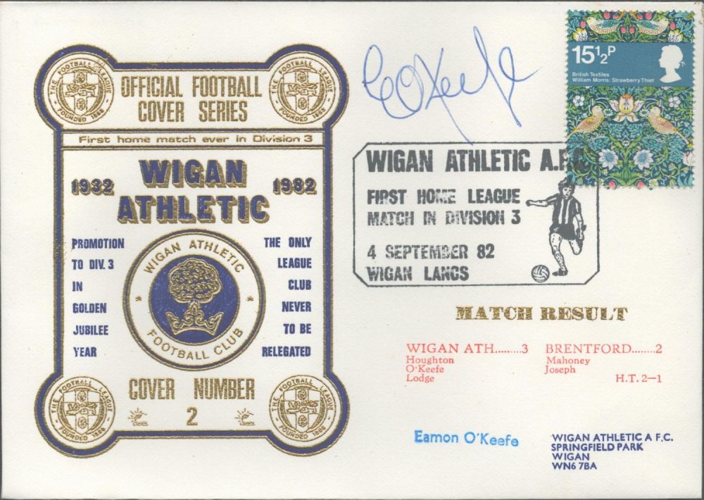 Lot 234: Wigan Athletic V Brentford 1982 Dawn Official Football...