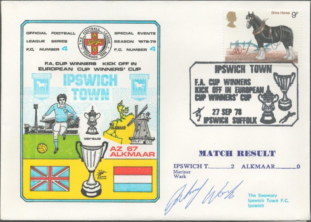 Lot 254: Ipswich Town V Alkmaar 1978 Dawn Official Football...