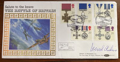 WW2 617 sqn Victoria Cross winner Grp Capt Leonard Cheshire VC signed Rare Benham 1990 