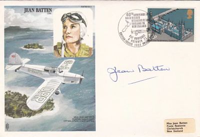 Nice Jean Batten Signed Cover. Flown London to Rome Bombay Hong Kong Melbourne. 5 Oct 76 BFPS 