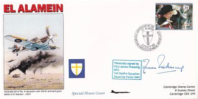 El Alamein Hurricane Signed Sqn Ldr T S Pickering 501 Sqn Battle of Britain. 3 Oct 92 BFPS 2312 