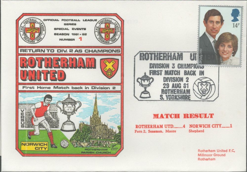 Lot 268: Rotherham United V Norwich City 1981 Dawn Official...
