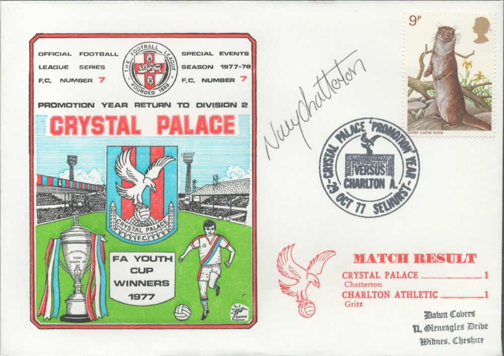 Lot 279: Crystal Palace V Charlton Athletic 1977 Dawn Official...