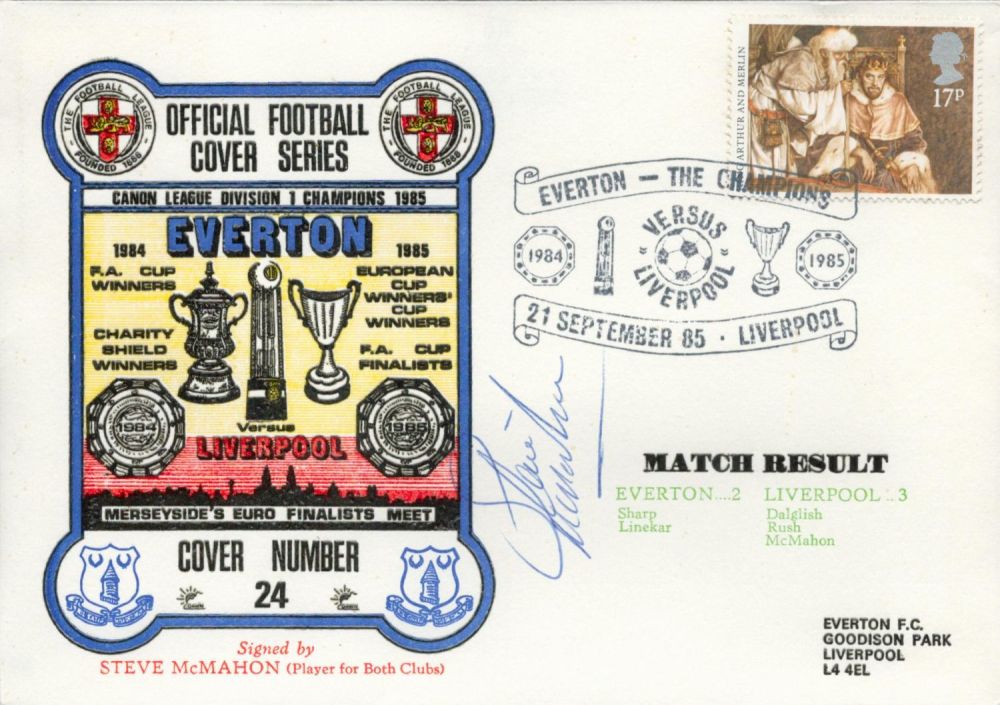 Lot 297: Everton V Liverpool 1985 Dawn Official Football First...