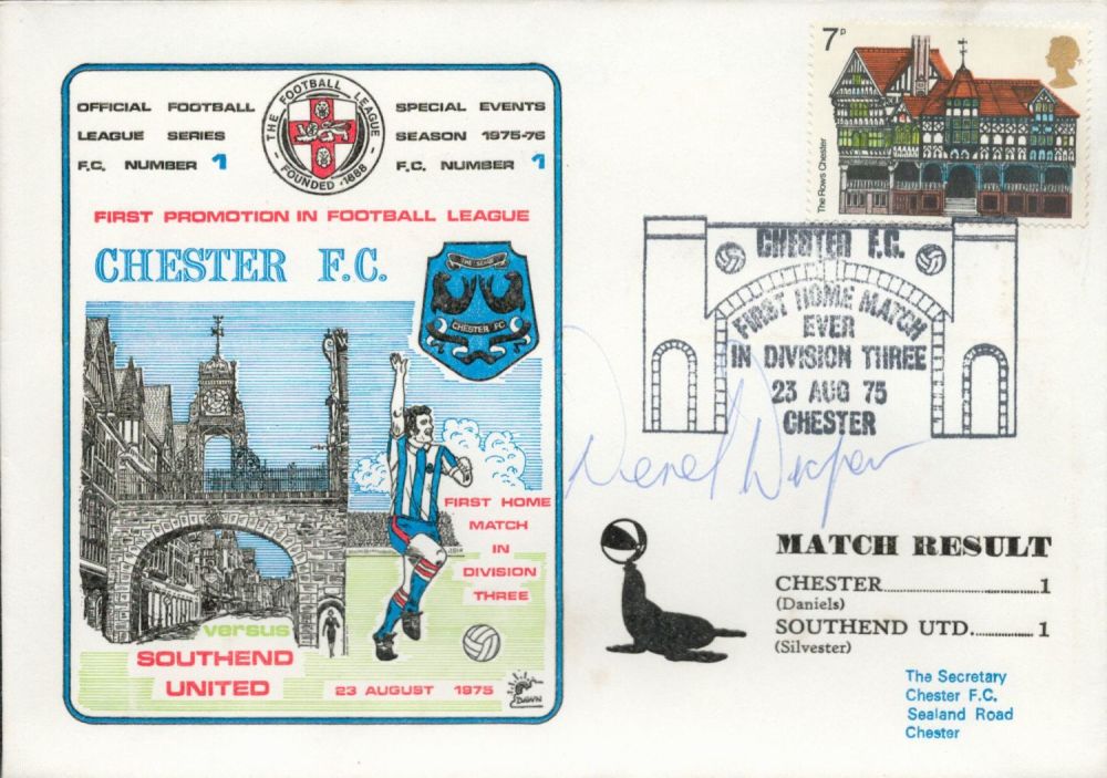 Lot 300: Chester V Southend United 1975 Dawn Official Football...