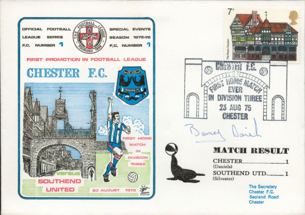 Lot 301: Chester V Southend United 1975 Dawn Official Football...