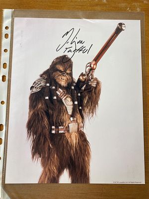 Star Wars 8 x 10 inch colour photo signed by Michael Kingma as Wookie Tarfful.Australian 