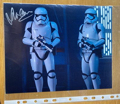 Sandeep Mohan signed 10x8 inch Star Wars Stormtrooper colour photo.Sandeep Mohan is an 