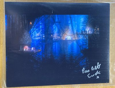 Pamela Betts as Ewok signed Star Wars 10x8 inch colour photo.Pamela Betts played an Ewok in 