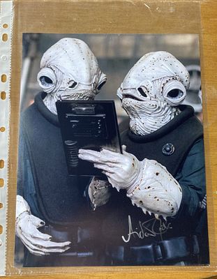 Aidan Cook signed Star Wars 10x8 inch colour photo.Aidan Cook is a puppeteer and actor who 