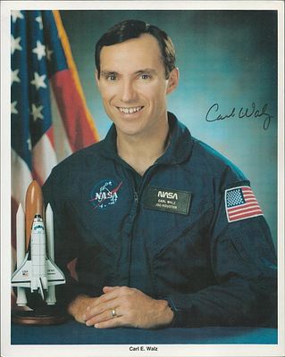Astronaut Carl E Walz signed NASA 10x8 inch colour photo. NASA Space Shuttle. Space missions: 