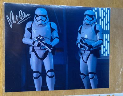Sandeep Mohan signed 10x8 inch Star Wars Stormtrooper colour photo.Sandeep Mohan is an 