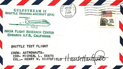 Astronaut Hank Hartsfield signed 1984 NASA Space Shuttle FDC STS-4. STS-41-D. STS-61-A. Henry 