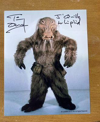 Star Wars Return of the Jedi 8 x 10 inch colour photo of J'Quille signed by actor Tim Dry. 