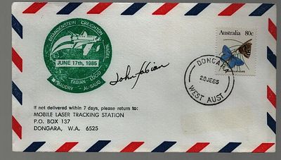 Astronaut John Fabian signed Space Shuttle June 17th 1985 commemorative STS51g Crew Cachet US 