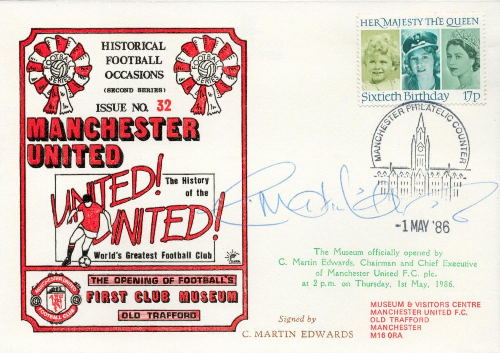Lot 328: Manchester United Museum Opened 1986 Dawn Official Football...