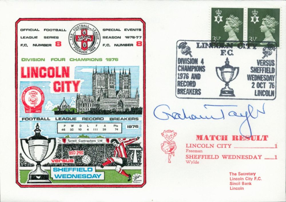 Lot 331: Lincoln City V Sheffield Wednesday 1976 Dawn Official...
