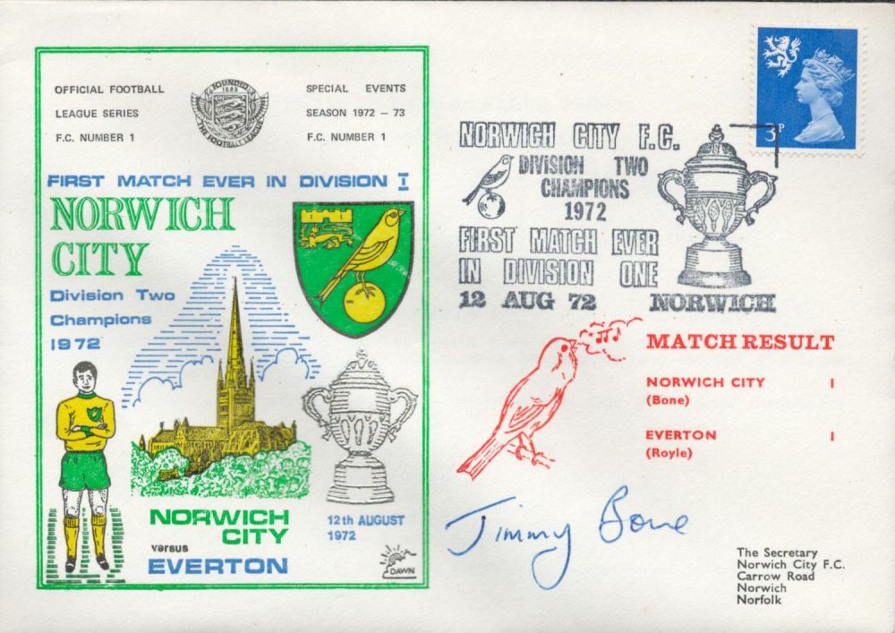 Lot 349: Norwich V Everton 1972 Dawn Official Football First...