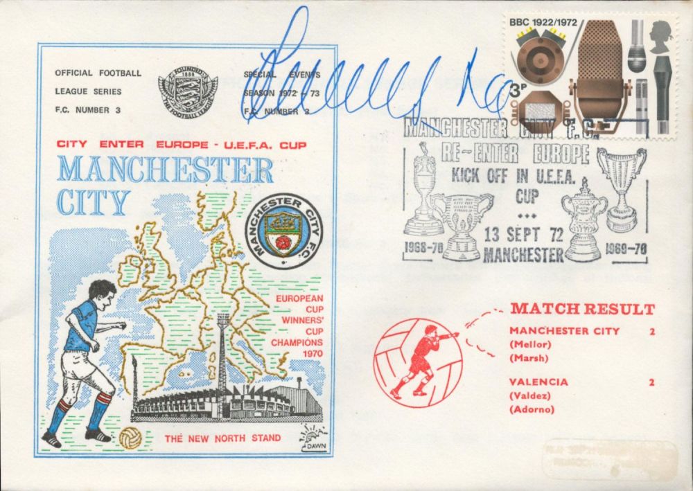 Lot 353: Manchester City V Valencia 1972 Dawn Official Football...