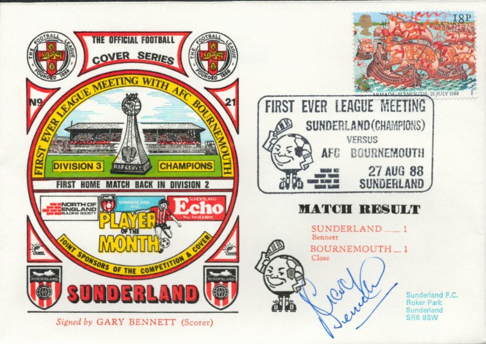 Lot 358: Sunderland V Bournemouth 1988 Dawn Official Football First...