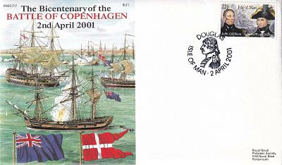 7RN7 The Bicentenary of the Battle of Copenhagen 2nd April 2001. 2 April 2001 Douglas Isle of 