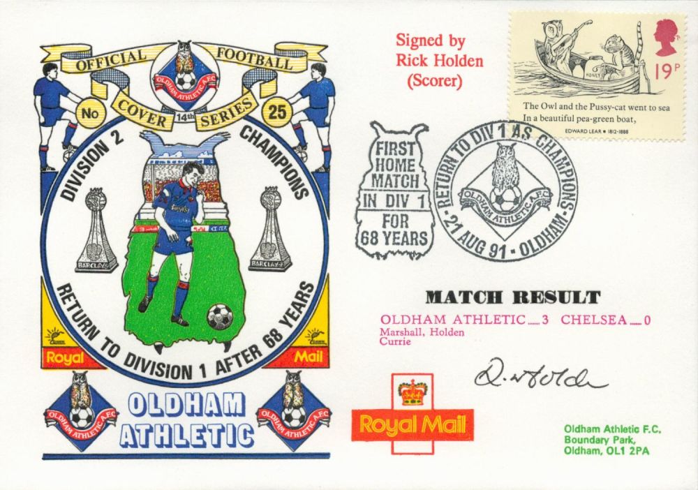 Lot 368: Oldham Athletic V Chelsea 1991 Dawn Official Football...