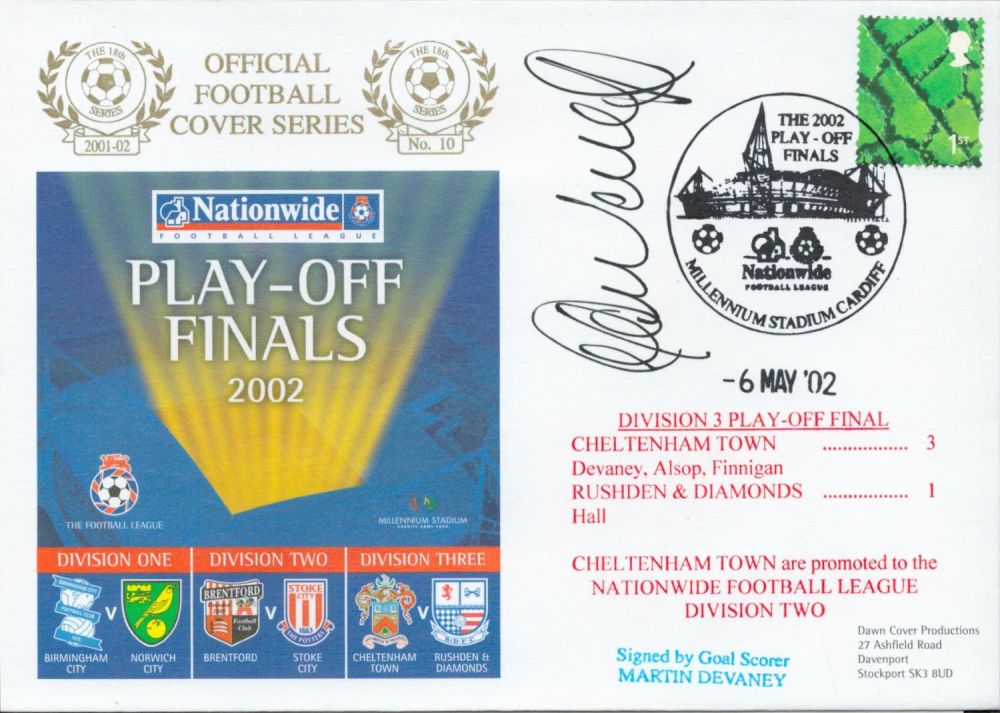 Lot 380: Cheltenham Town V Rushden and Diamonds 2002 Dawn...