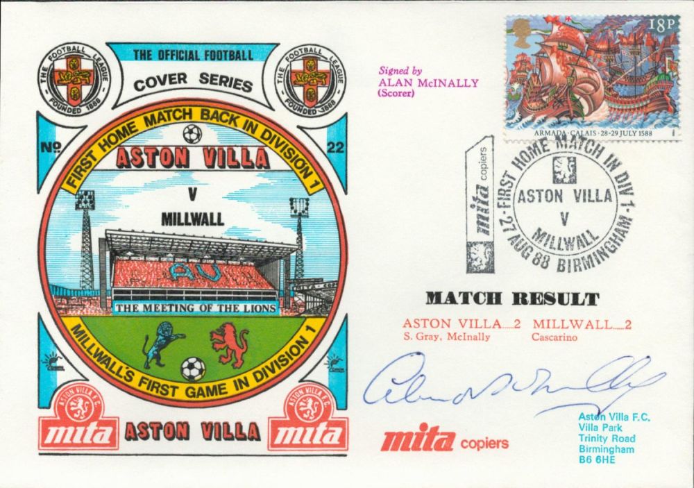 Lot 383: Aston Villa V Millwall 1988 Dawn Official Football...
