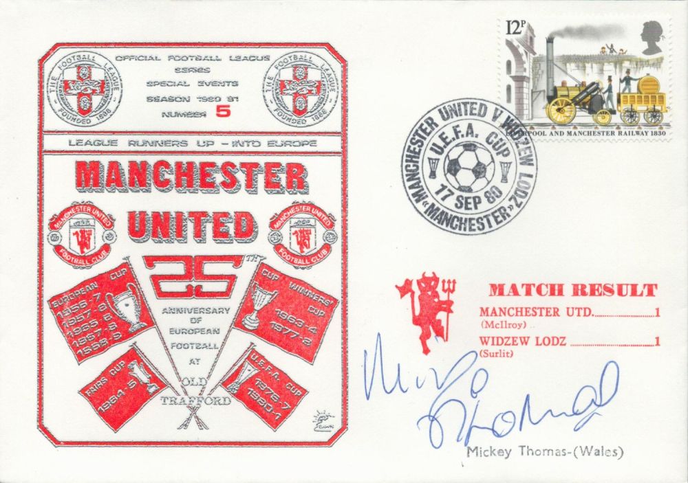 Lot 392: Manchester United V Widzew Lodz 1980 Dawn Official...