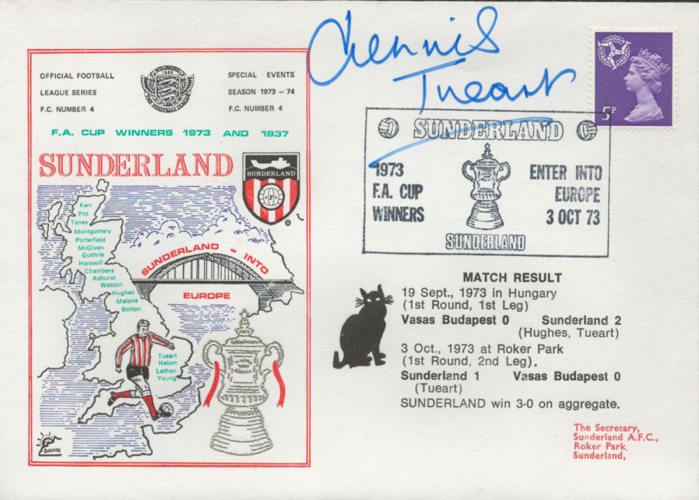 Lot 399: Sunderland V Vasas 1973 Dawn Official Football First...