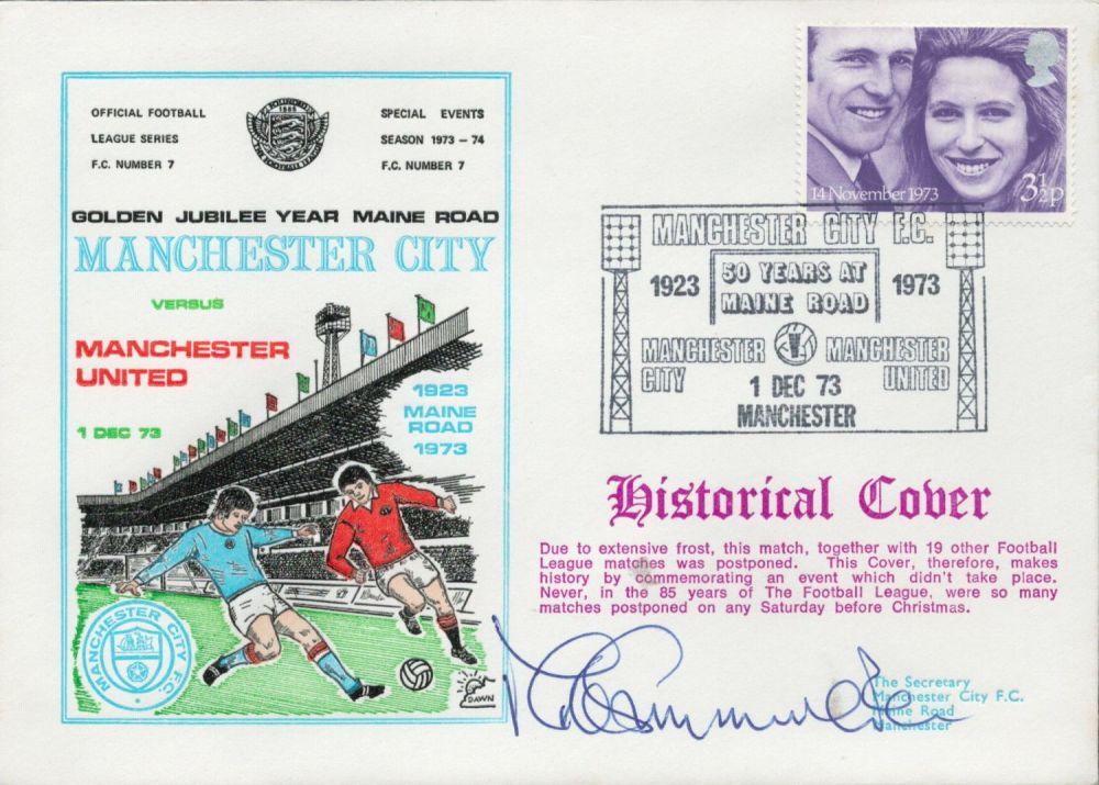 Lot 418: Manchester City V Manchester United 1973 Dawn Official...