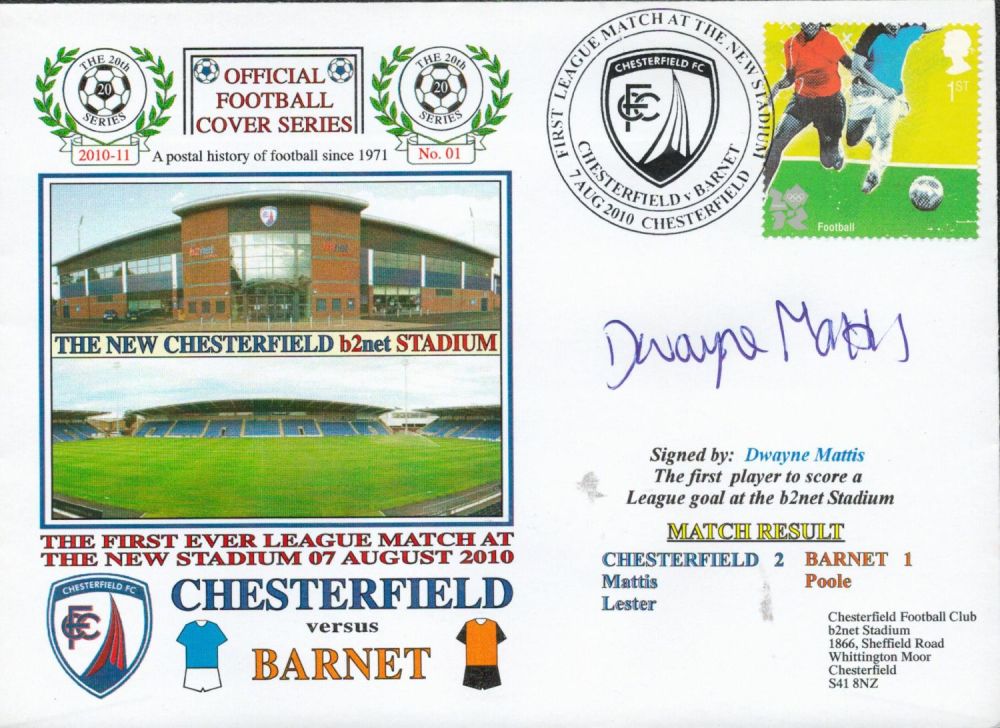 Lot 426: Chesterfield V Barnet 2010 Dawn Official Football First...