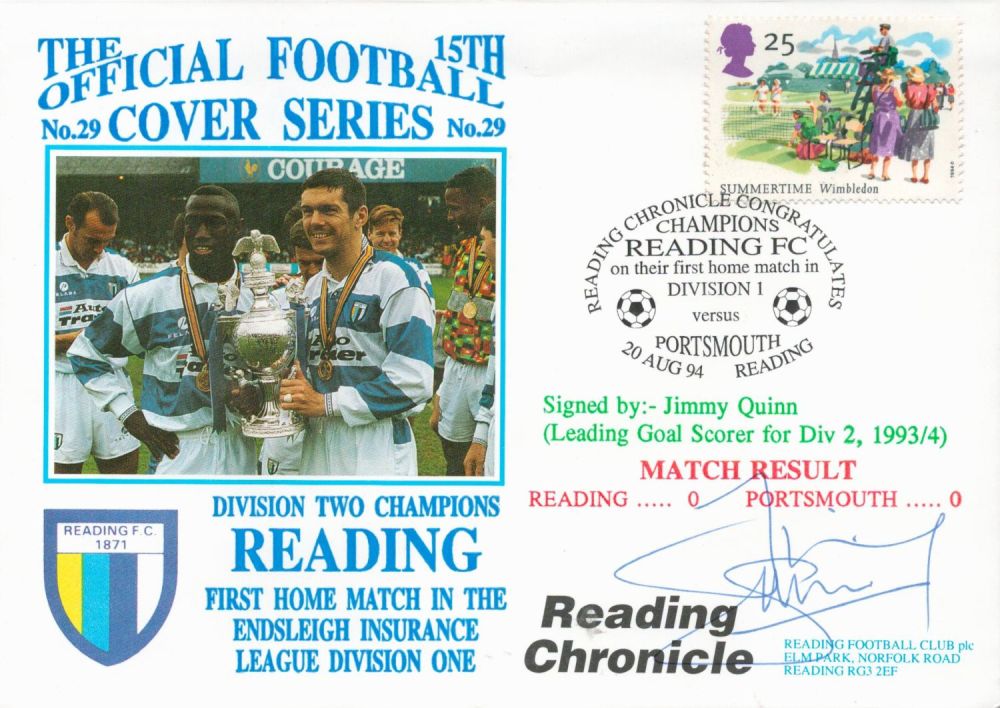 Lot 430: Reading V Portsmouth 1994 Dawn Official Football First...