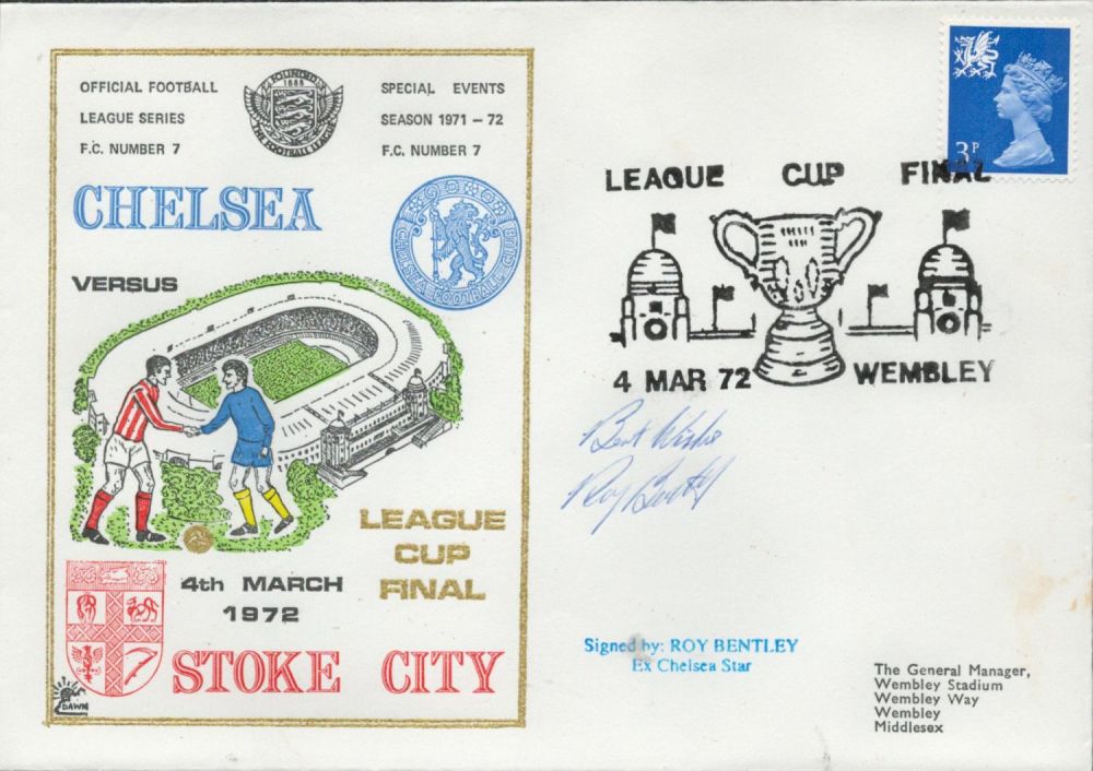 Lot 447: Chelsea V Stoke City 1972 Dawn Official Football...