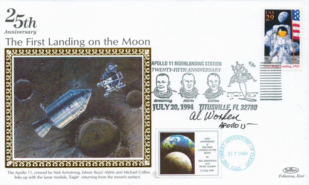Lot 7: Astronaut Colonel Al Worden signed 25TH Anniversary The...