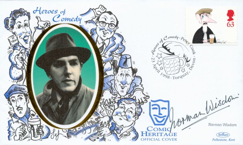 Lot 18: Norman Wisdom signed Heroes of Comedy Comic Heritage...