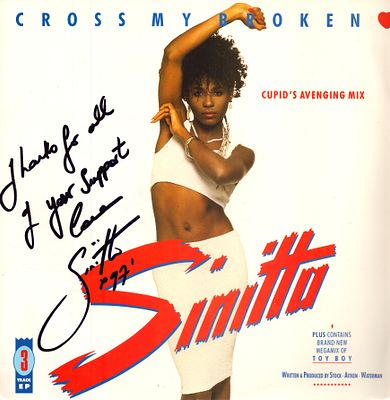 Sinitta signed 12inch vinyl cover.