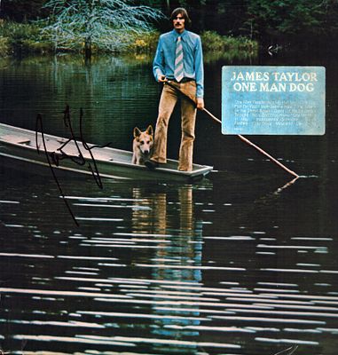 James Taylor signed 12inch vinyl cover.