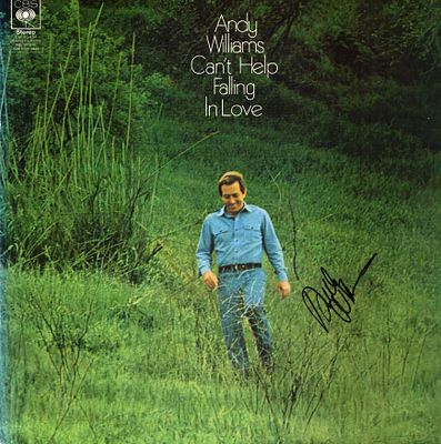 Andy Williams signed 12inch vinyl cover.