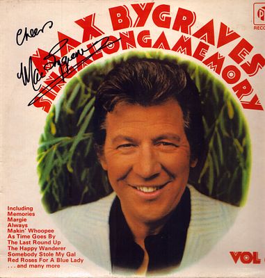 Max Bygrave's signed 12inch vinyl cover.