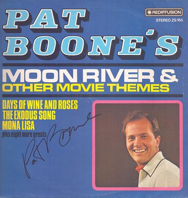 Pat Boone signed 12inch vinyl cover.