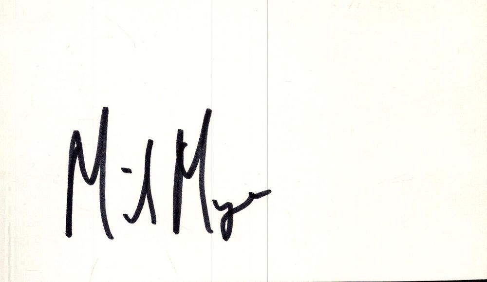 Lot 176: Mike Myers signed white card.