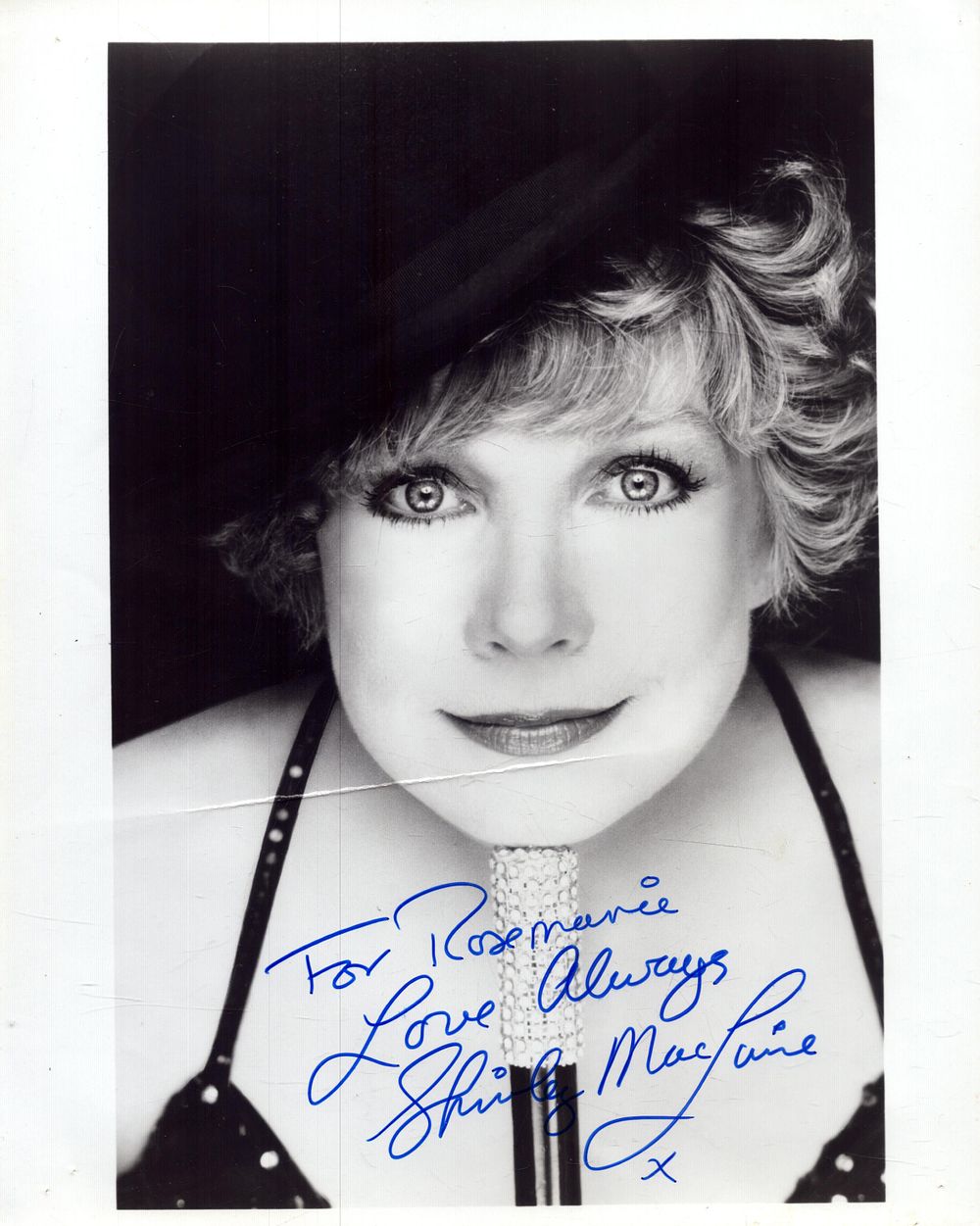 Lot 179: Shirley Maclaine signed 10x8 inch black and white...