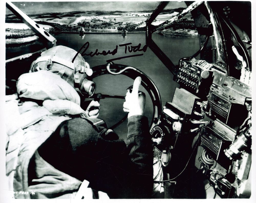 Lot 186: Richard Todd signed 10x8 inch black and white...