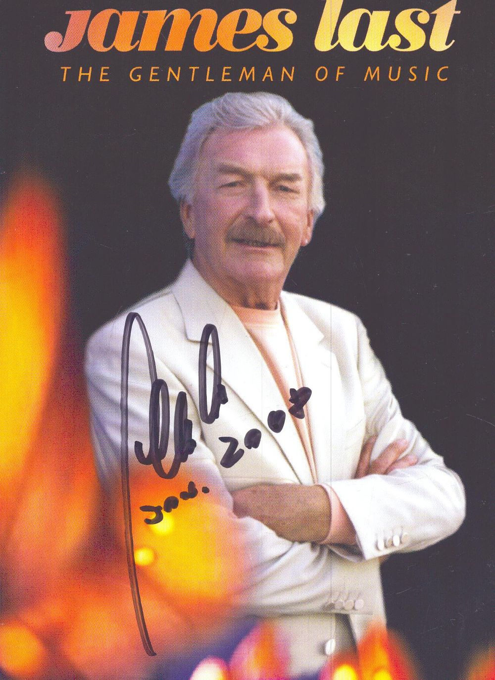 Lot 191: James Last signed 6x4 inch colour promo photo.