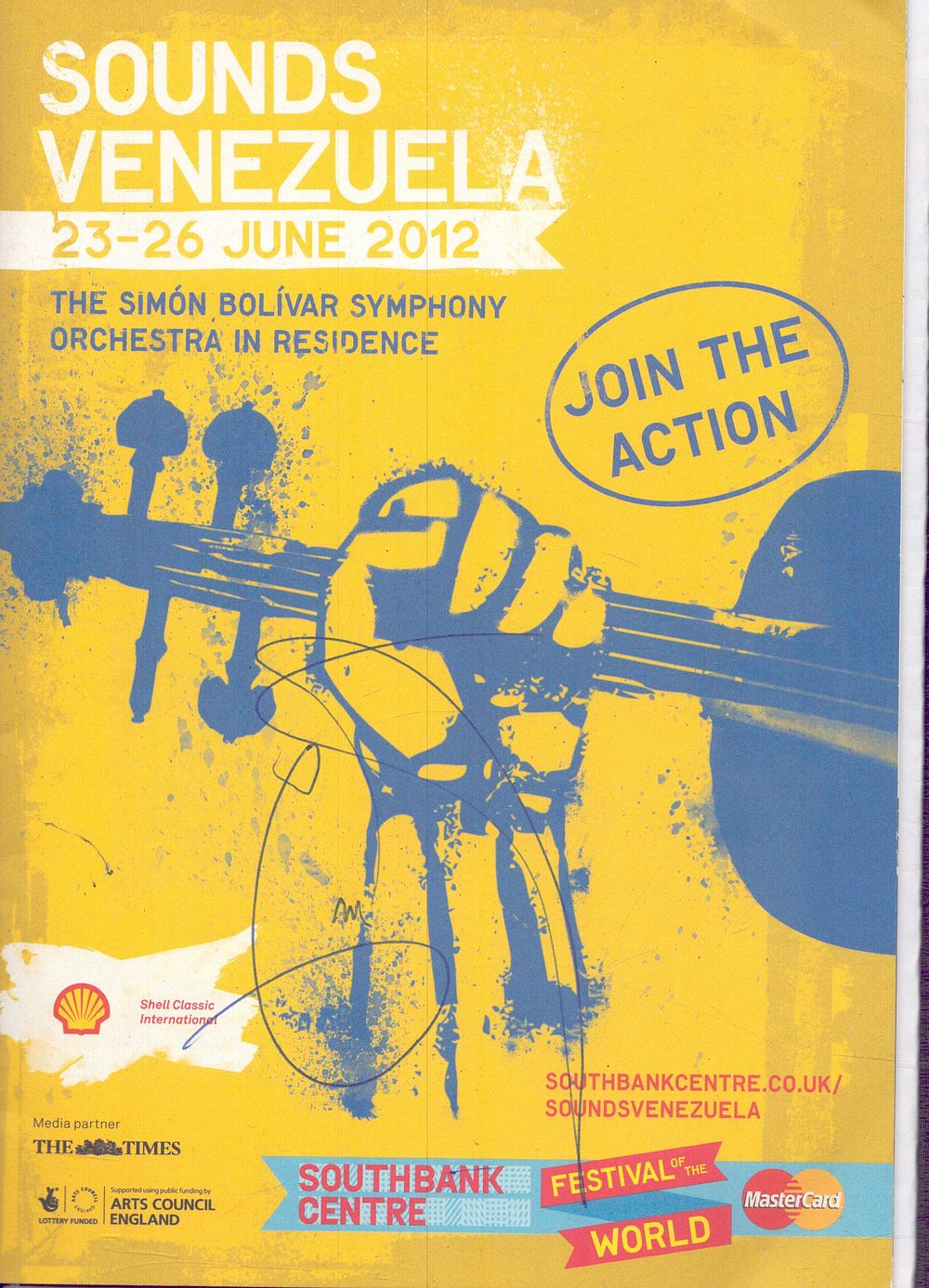 Lot 201: Gustavo Dudamel signed Sounds of Venezuela programme.