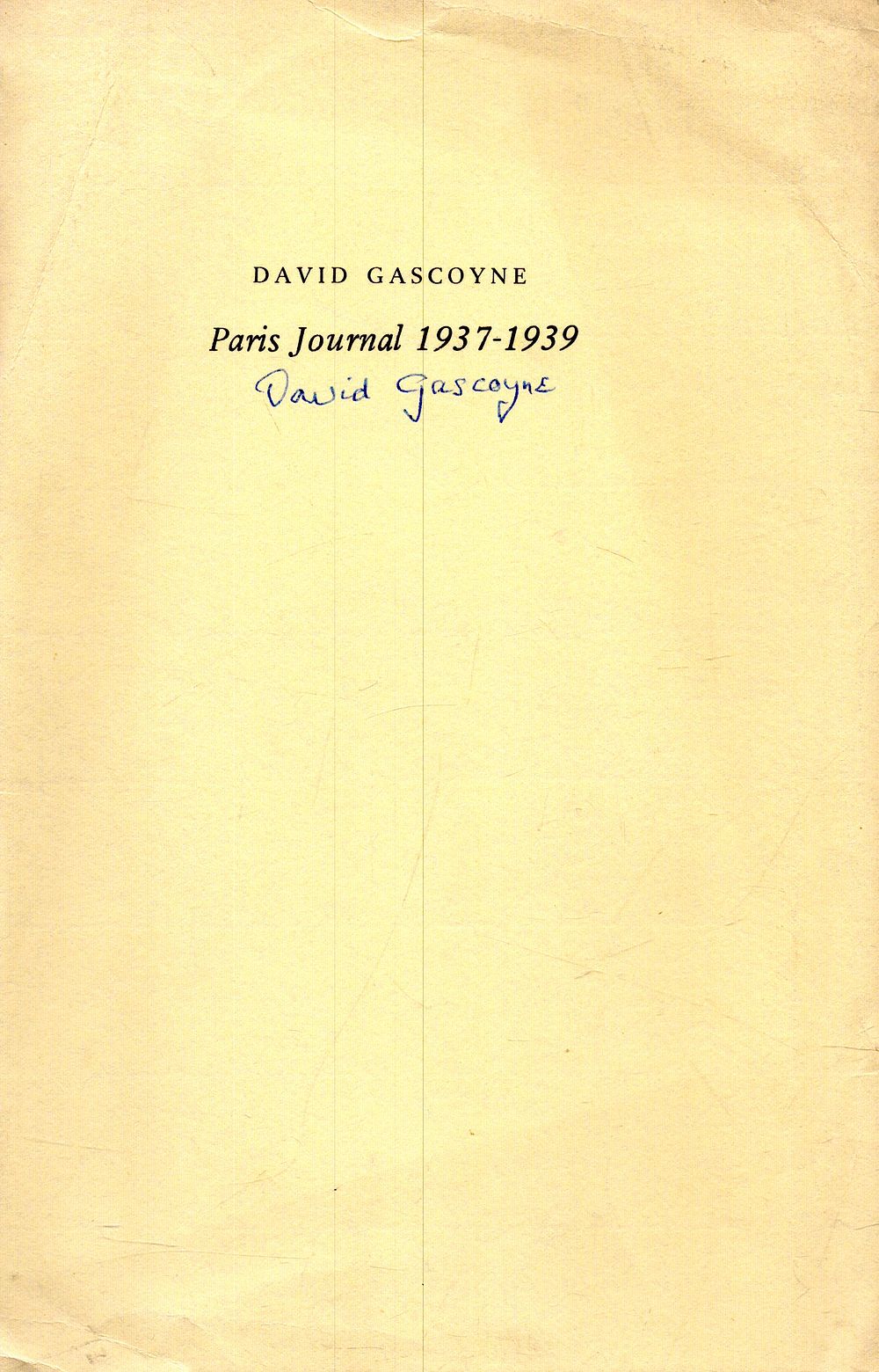 Lot 204: David Gascoyne signed bookplate.